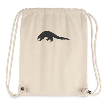 Pangolin Sillouhette T-Shirt Gefährdete Arten - Stanley/Stella recycelter Gym Bag - Naturweiß - Vorne