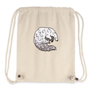 Gerolltes Schuppentier T-Shirt Gefährdete Arten Lustig - Stanley/Stella recycelter Gym Bag - Naturweiß - Vorne