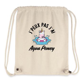 Ich kann kein Aquapony haben - Stanley/Stella recycelter Gym Bag - Naturweiß - Vorne
