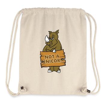 Rhinoceros Not A Unicorn Funny Angry Animal Cool - Stanley/Stella Recycled Gym Bag - natural - Front