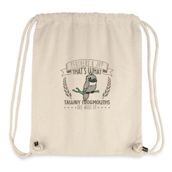 Feathers and Joy - Tawny Frogmouth - Stanley/Stella Recycled Gym Bag - natural - Front
