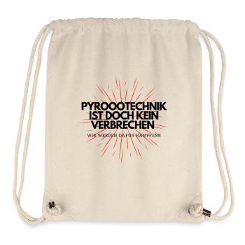 Pyrotechnik ist kein Verbrechen Lustiges Meme - Stanley/Stella recycelter Gym Bag - Naturweiß - Vorne