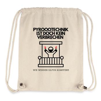 Pyrotechnik ist kein Verbrechen Lustiges Meme - Stanley/Stella recycelter Gym Bag - Naturweiß - Vorne