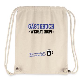 Weisat 2024 Gästebuch Babyparty Pinkelparty - Stanley/Stella recycelter Gym Bag - Naturweiß - Vorne