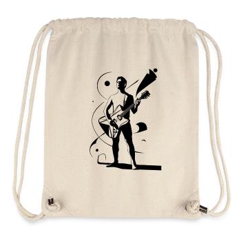 Musikalischer Held mit Gitarristen-Silhouette - Stanley/Stella recycelter Gym Bag - Naturweiß - Vorne