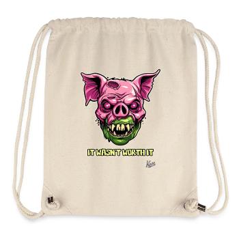 Zombie pig cosmetic surgery: It wasn't worth it - Stanley/Stella Recycled Gym Bag - natural - Front