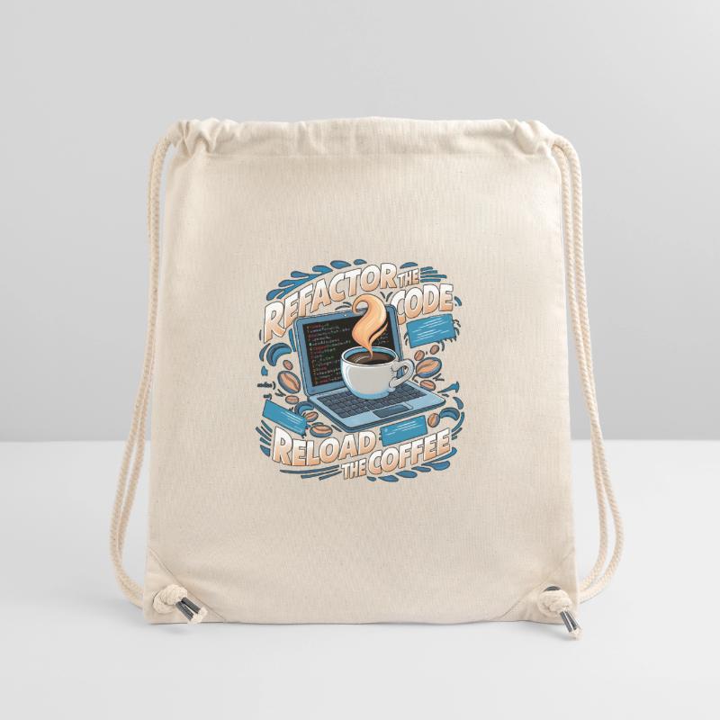 Programmers generate code from coffee Stanley/Stella Recycled Gym Bag