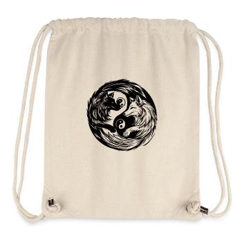 Yin Yang Wölfe - Harmonie und Balance Niedlicher Wolf - Stanley/Stella recycelter Gym Bag - Naturweiß - Vorne