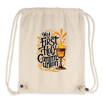Mon Calice solennel de première communion - Sac à cordon recyclé Stanley/Stella - blanc naturel - Devant