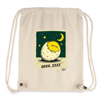 Schlafen Süßes Ei in der Schale Mond und Sterne - Stanley/Stella recycelter Gym Bag - Naturweiß - Vorne