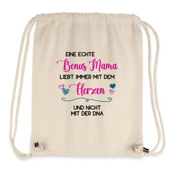 Bonusmama Familie Liebe Patchwork Bonus Mama - Stanley/Stella recycelter Gym Bag - Naturweiß - Vorne