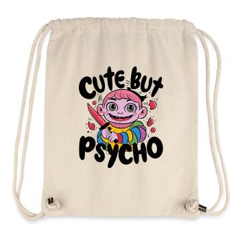NIEDLICH, ABER PSYCHO - Stanley/Stella recycelter Gym Bag - Naturweiß - Vorne