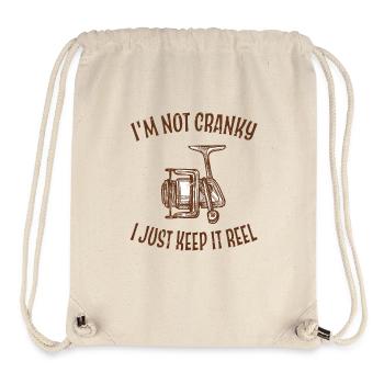 I m Not Cranky I Keep it Reel Funny Fishing _ Fish - Stanley/Stella Recycled Gym Bag - natural - Front