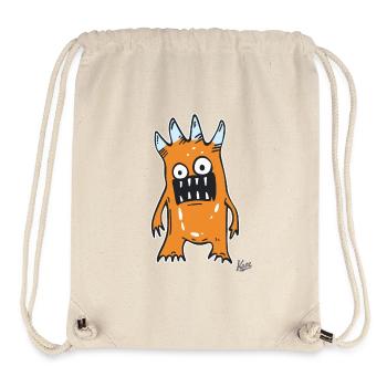 Orange funny stupid monster - Stanley/Stella Recycled Gym Bag - natural - Front