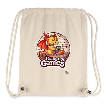 kleiner süßer Drache spielt Kerker Video Spiele - Stanley/Stella recycelter Gym Bag - Naturweiß - Vorne