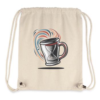 EINE ZEITREISENDE KAFFEETASSE - Stanley/Stella recycelter Gym Bag - Naturweiß - Vorne