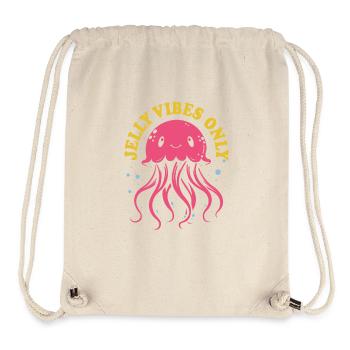 Jelly Vibes only - Méduses avec tentacules - Sac à cordon recyclé Stanley/Stella - blanc naturel - Devant