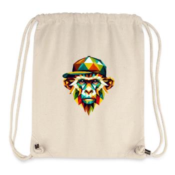 Geometrische Affenkunst Cooles buntes Hipster-Design - Stanley/Stella recycelter Gym Bag - Naturweiß - Vorne