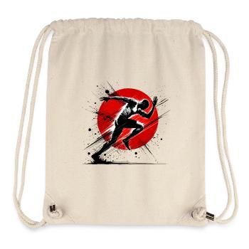 Dynamischer Läufer Athletischer Sportbegeisterter Design - Stanley/Stella recycelter Gym Bag - Naturweiß - Vorne