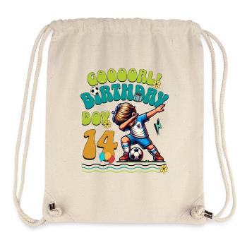 14th Birthday Football - Stanley/Stella Recycled Gym Bag - natural - Front