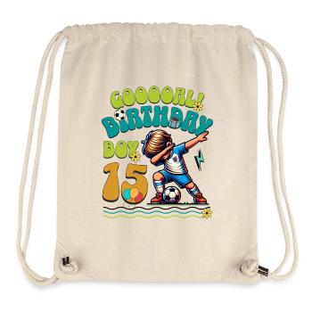 15th Birthday Football - Stanley/Stella Recycled Gym Bag - natural - Front