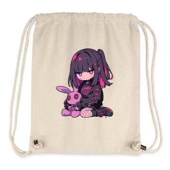 Anime Girl Goth Bunny Grunge Cute Kawaii Edgy - Stanley/Stella recycelter Gym Bag - Naturweiß - Vorne