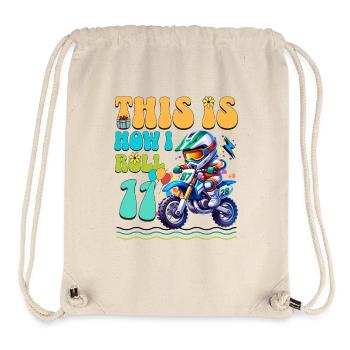 Motocross 11. Geburtstag - Stanley/Stella recycelter Gym Bag - Naturweiß - Vorne