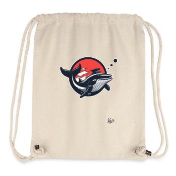 Seefahrer-Matrose-Wal - Stanley/Stella recycelter Gym Bag - Naturweiß - Vorne