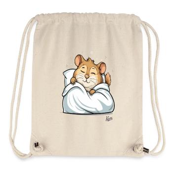 Kleiner, süßer, schlafender Hamster - Stanley/Stella recycelter Gym Bag - Naturweiß - Vorne