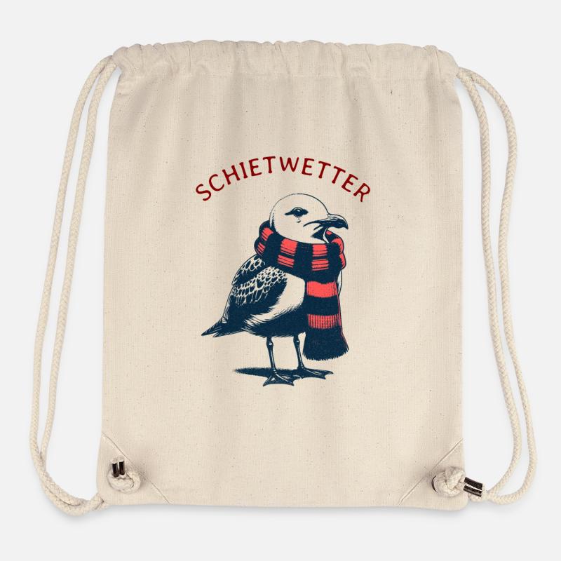 Mauvais temps mouette - Sac à cordon recyclé Stanley/Stella - blanc naturel