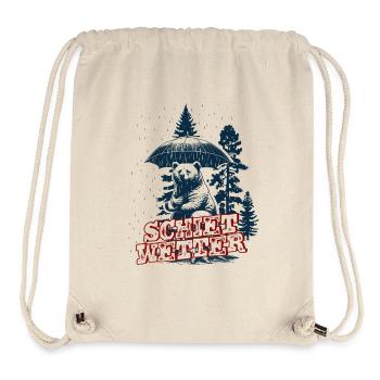 Schietwetter Bär - Stanley/Stella recycelter Gym Bag - Naturweiß - Vorne