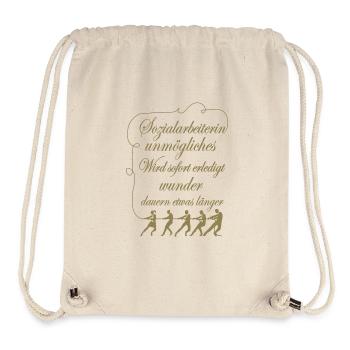 Sozialarbeiterin Unmögliches sofort erledigt - Stanley/Stella recycelter Gym Bag - Naturweiß - Vorne