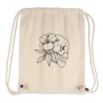 Skull Black - Stanley/Stella Recycled Gym Bag - natural - Front