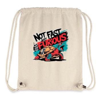 Not Fast but Furious Funny Race Angry Turtle - Stanley/Stella Recycled Gym Bag - natural - Front