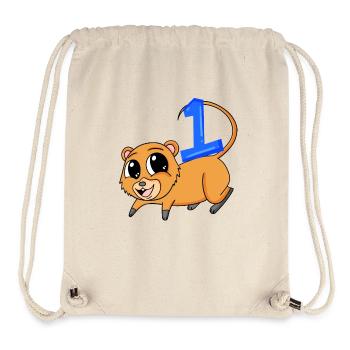 Zahl 1 Nummer Eins - Quokka Motiv - Stanley/Stella recycelter Gym Bag - Naturweiß - Vorne