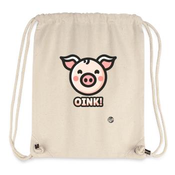 Kleines Schweinchen das Oink Schwein - Stanley/Stella recycelter Gym Bag - Naturweiß - Vorne