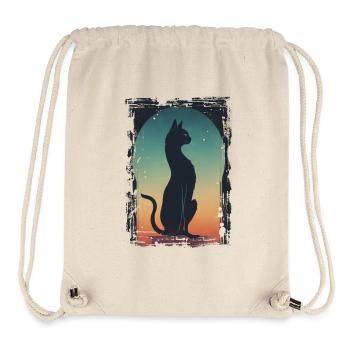 Black Cat - Stanley/Stella Recycled Gym Bag - natural - Front
