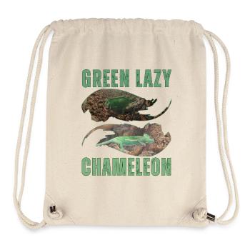 Green Lazy Chameleon T-Shirt Design - Stanley/Stella Recycled Gym Bag - natural - Front