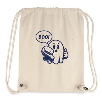 Ghost, BOO, Boo, thumbs down, funny, funny - Stanley/Stella Recycled Gym Bag - natural - Front