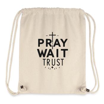 Pray Wait Trust - Stanley/Stella Recycled Gym Bag - natural - Front