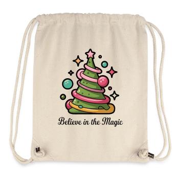 Believe in the Magic Christmas Tree - Stanley/Stella Recycled Gym Bag - natural - Front