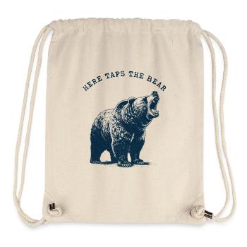 Here Tabs the Bear - Stanley/Stella recycelter Gym Bag - Naturweiß - Vorne