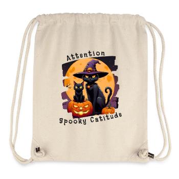 Gruselige Katze - Stanley/Stella recycelter Gym Bag - Naturweiß - Vorne