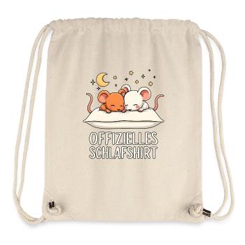 Offizielles Schlafshirt Mäuse Maus Paar - Stanley/Stella recycelter Gym Bag - Naturweiß - Vorne