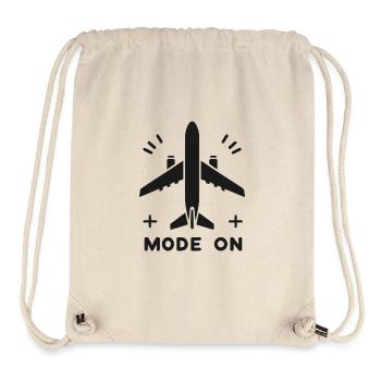 Mode avion activé - Sac à cordon recyclé Stanley/Stella - blanc naturel - Devant