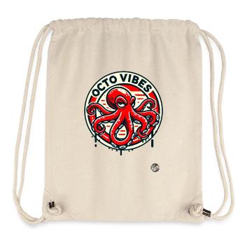 Pieuvre de mauvaise humeur - Sac à cordon recyclé Stanley/Stella - blanc naturel - Devant