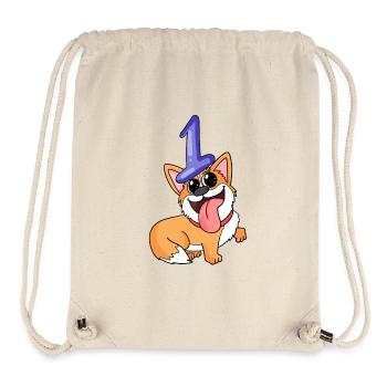 Zahl 1 Nummer Eins - Hund Motiv - Stanley/Stella recycelter Gym Bag - Naturweiß - Vorne