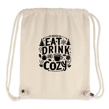 Essen, Trinken und gemütlich sein - Stanley/Stella recycelter Gym Bag - Naturweiß - Vorne