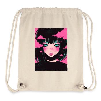 Pastel Goth Cybergoth Anime Girl Vaporwave Graphics - Stanley/Stella Recycled Gym Bag - natural - Front