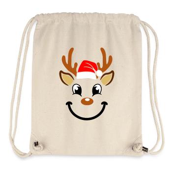 Santa Claus Reindeer Christmas Hirsch - Stanley/Stella recycelter Gym Bag - Naturweiß - Vorne